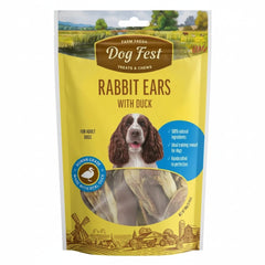 Dog Fest Rabbit Ears With Duck For Adult Dogs - 90g - SNH Packing