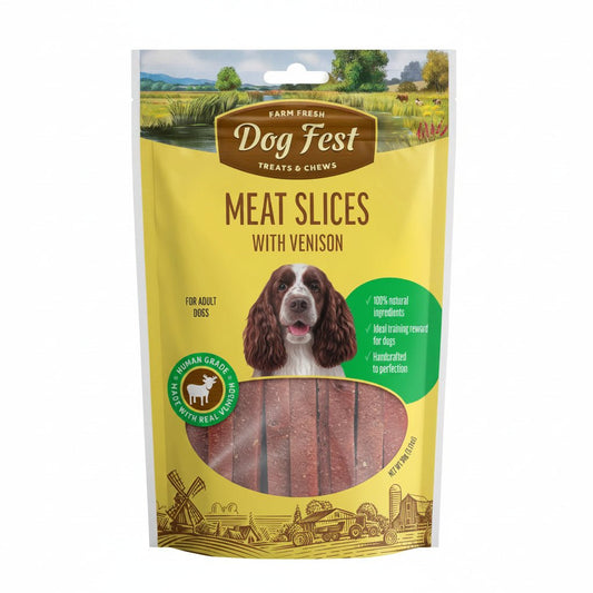 Dog Fest Slices With Venison For Adult Dogs [Weight - 90g] - SNH Packing