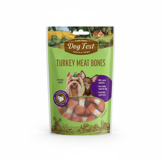 Dog Fest Turkey Meat Bones For Small Breeds[Weight - 55g] - SNH Packing