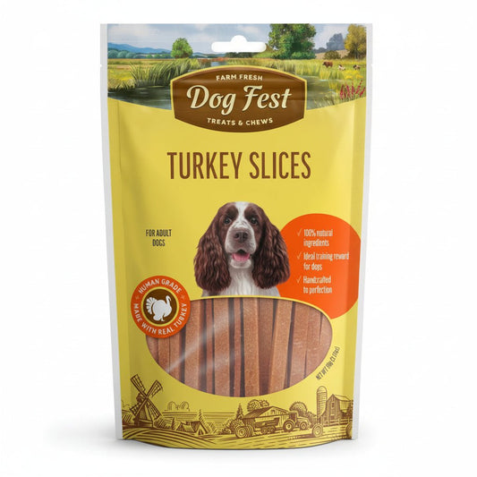 Dog Fest Turkey Slices For Adult Dogs - 90g - SNH Packing