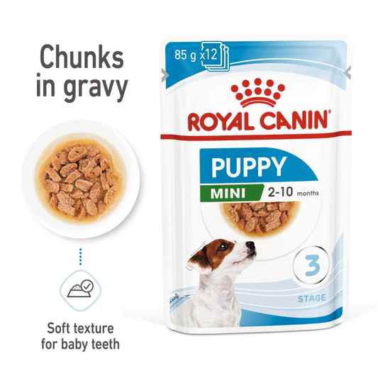 Royal Canin Size Health Nutrition Mini Puppy (Wet Food - Pouches) 12 x 85 g