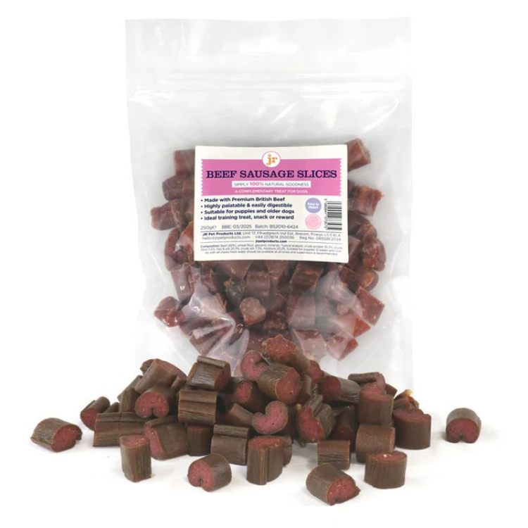 JR Pet Products British Sliced Beef Sausage 250 g