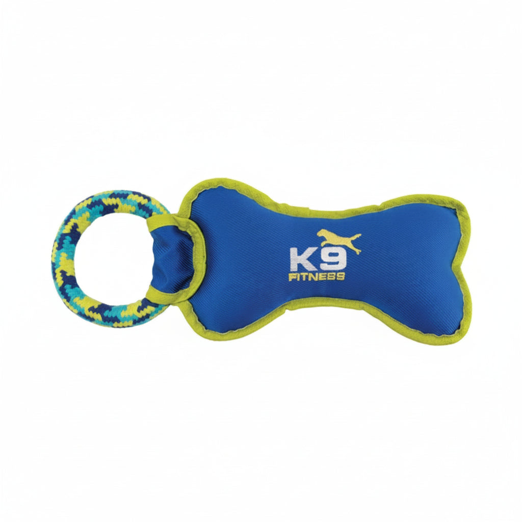K9 Fitness by Zeus Tough Nylon Bone with Rope Tug 30.5 cm