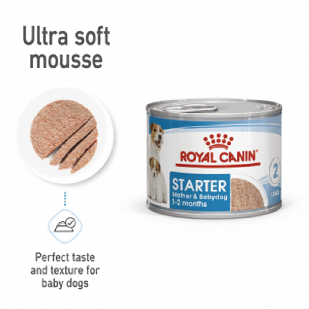 Royal Canin Health Nutrition Starter Mousse (Wet Food - Cans) 12 x 195 g