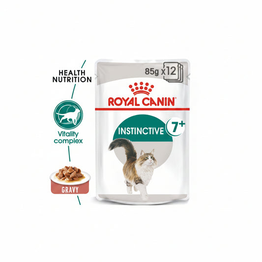 Royal Canin Feline Health Nutrition Instinctive 7+ Gravy (Wet Food - Pouches) 12 x 85 g