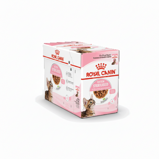 Royal Canin Feline Health Nutrition Kitten Sterilised Gravy (Wet Food - Pouches) 12 x 85 g