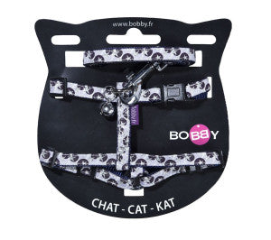 BOBBY Confetti Cat Harness & Lead Mauve, XSmall