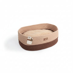 AFP Oval Rope Cat Bed Tan
