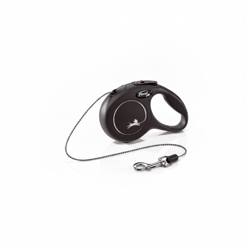 FLEXI New Classic Cat Cord Black, 3 m