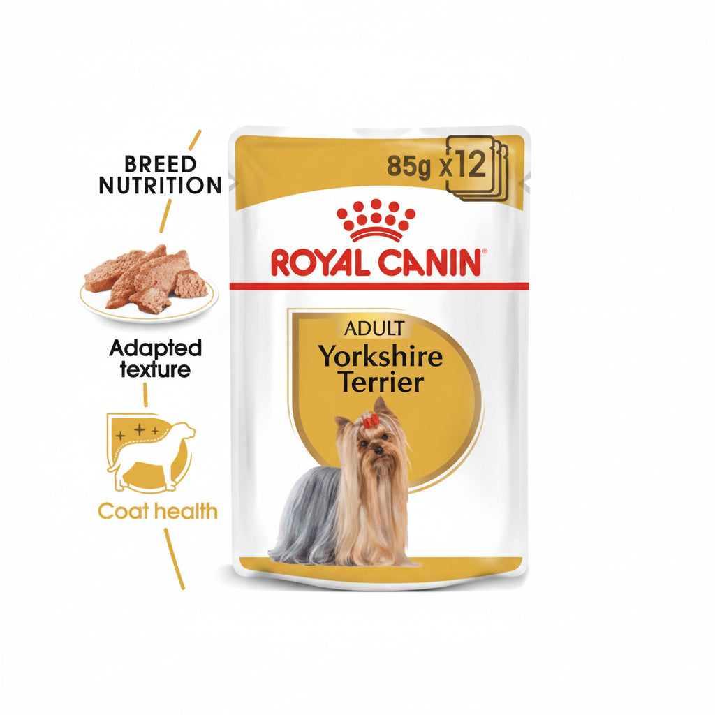 Royal Canin Breed Health Nutrition Yorkshire Adult (Wet Food - Pouches) 12 x 85 g