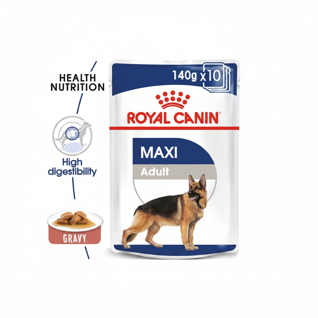 Royal Canin Size Health Nutrition Maxi Adult (Wet Food - Pouches) 10 x 140 g