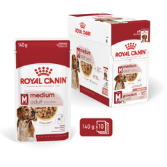 Royal Canin Wet Food Chunks in Gravy for Medium Breed Adult Dogs (12 Months - 10 Years & 11-25kg)