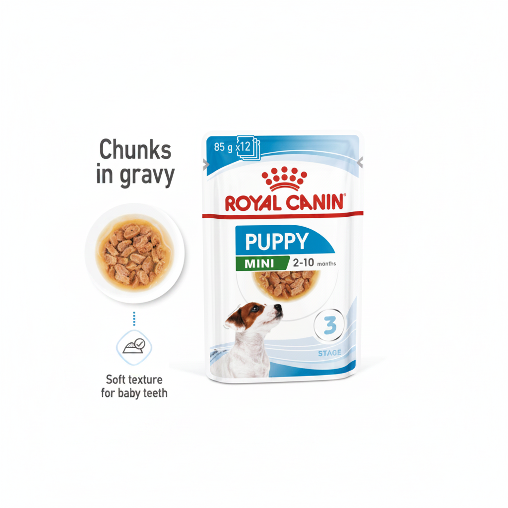 Royal Canin Size Health Nutrition Mini Puppy (Wet Food - Pouches) 12 x 85 g