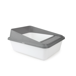 All For Paws Go Fresh - High Back Cat Litter Box Large - Grey