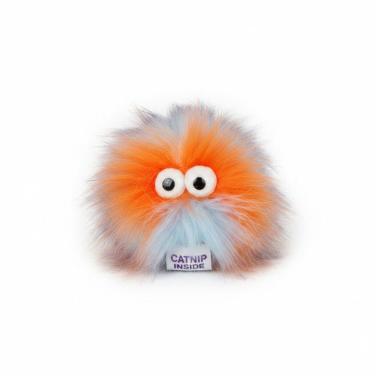 All for Paws Furry & Fluffy Multicolored Ball Catnip Toy (Orange)
