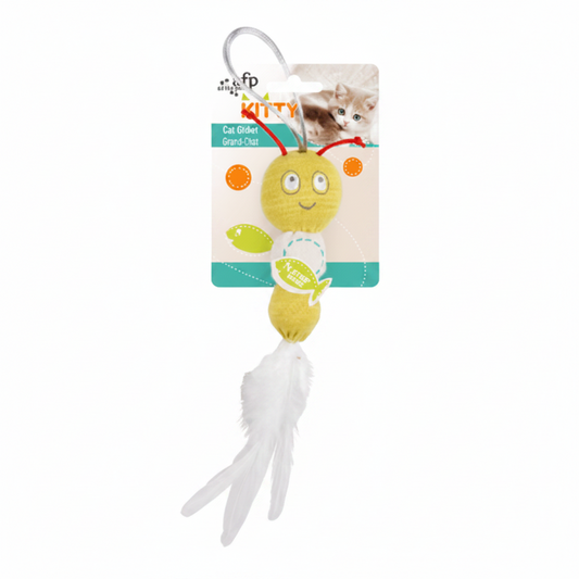 All For Paws Kitty Feather Caterpillar (Yellow)