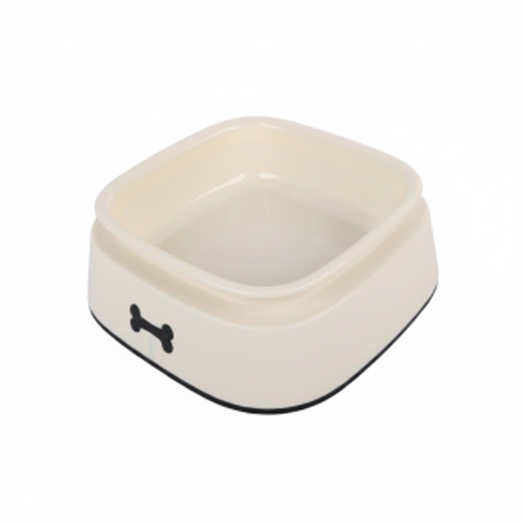 All For Paws White Dog Bowl With Bone Design 950 ml (Large)