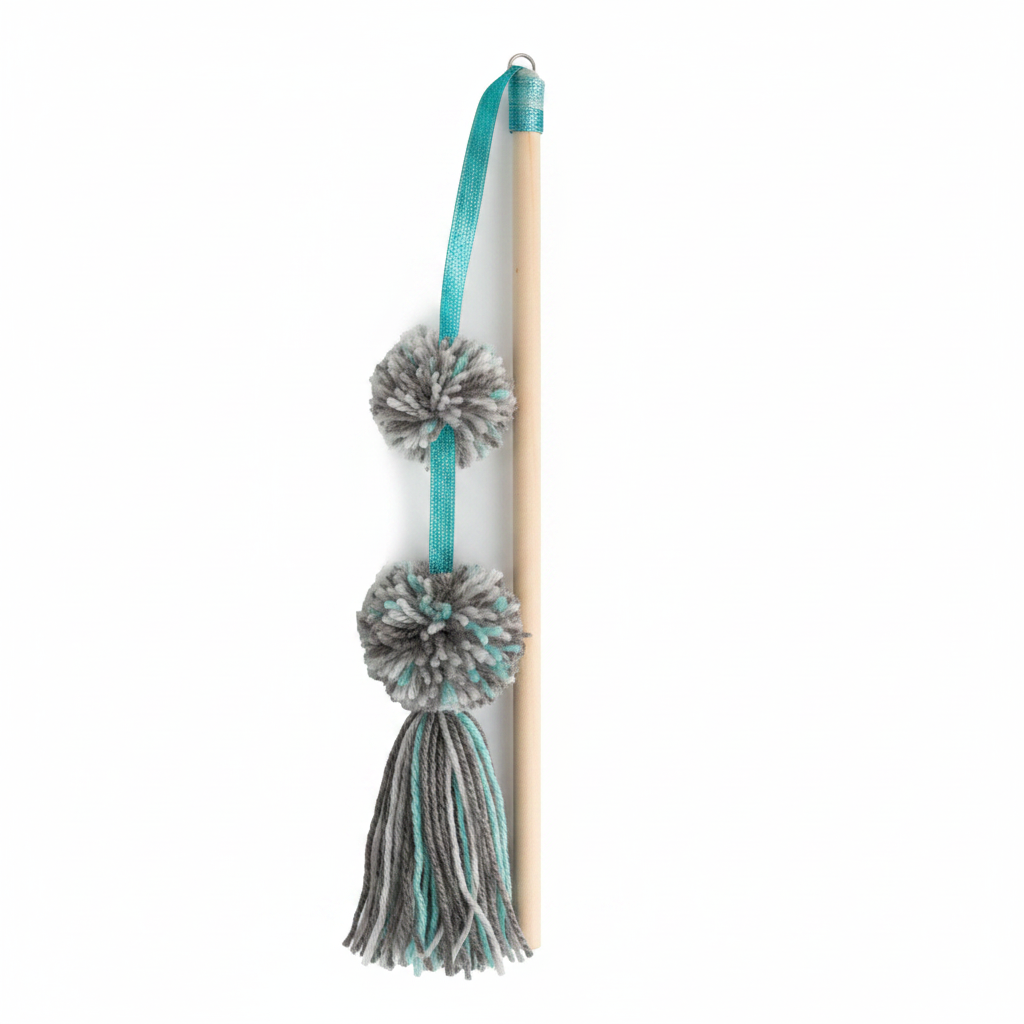All For Paws Knotty Habit Yarn Pom Pom Wand