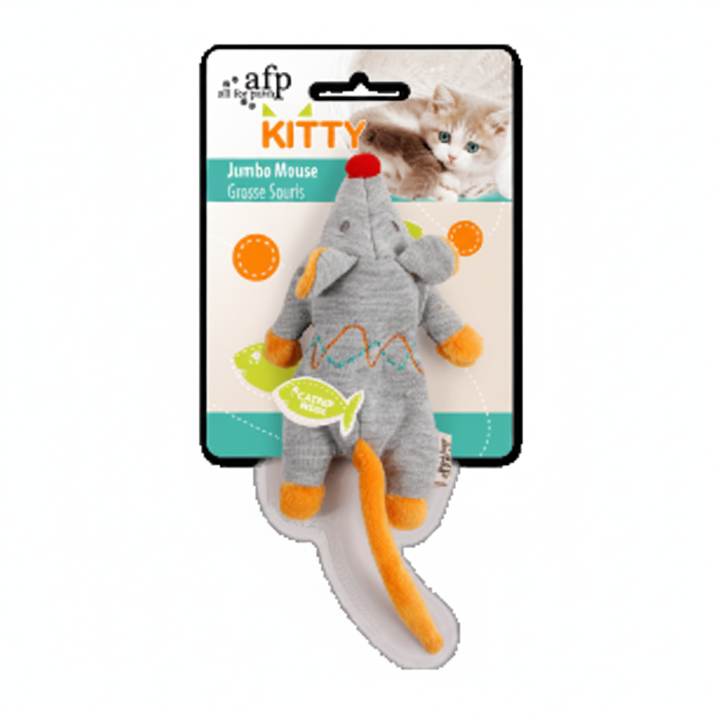 All For Paws Kitty Jumbo Mouse Grey