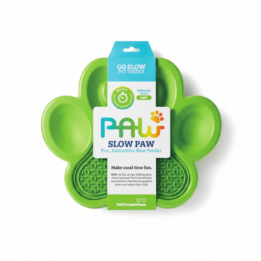 PetDreamHouse PAW 2-in-1 Slow Feeder & Lick Pad Green