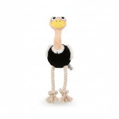 All for Paws White & Black Ostrich Shape Dog Chew Toy with Ultrasonic Sound