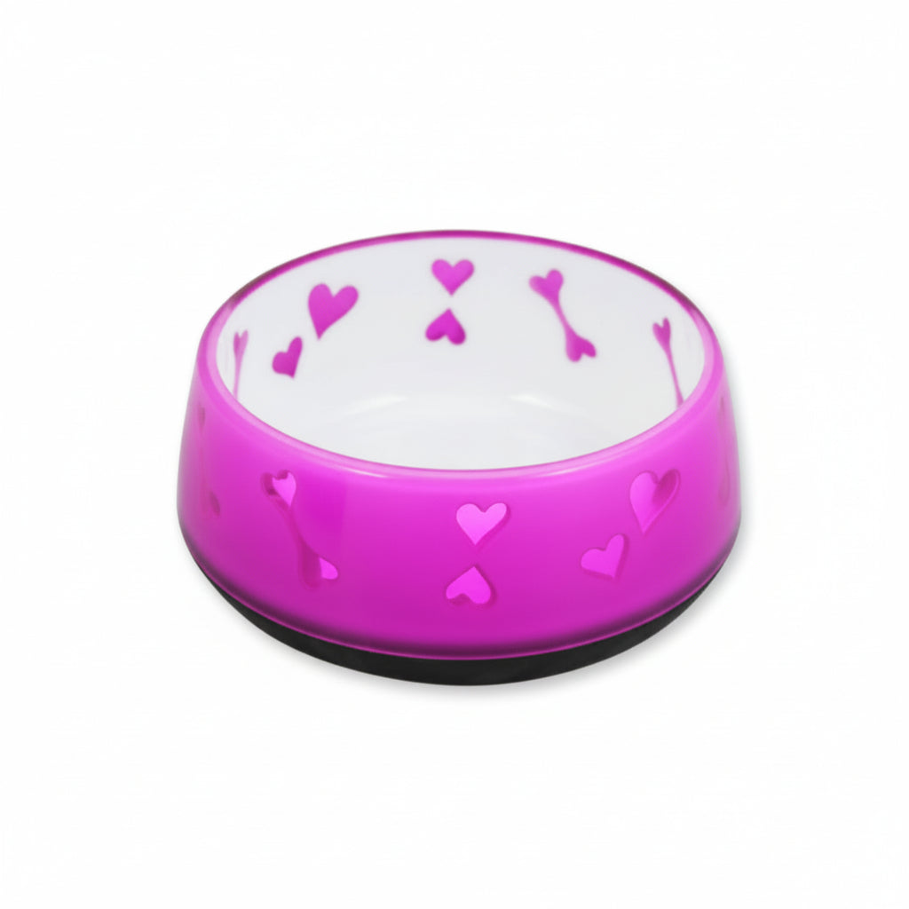 All for Paws Medium Pink 600ml Anti-Slip Dog Bowl
