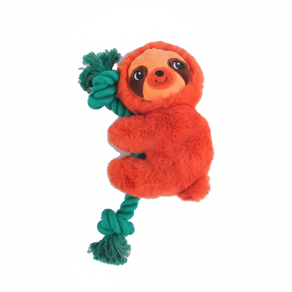 All for PawsSafari Rope Cuddle Sloth Orange