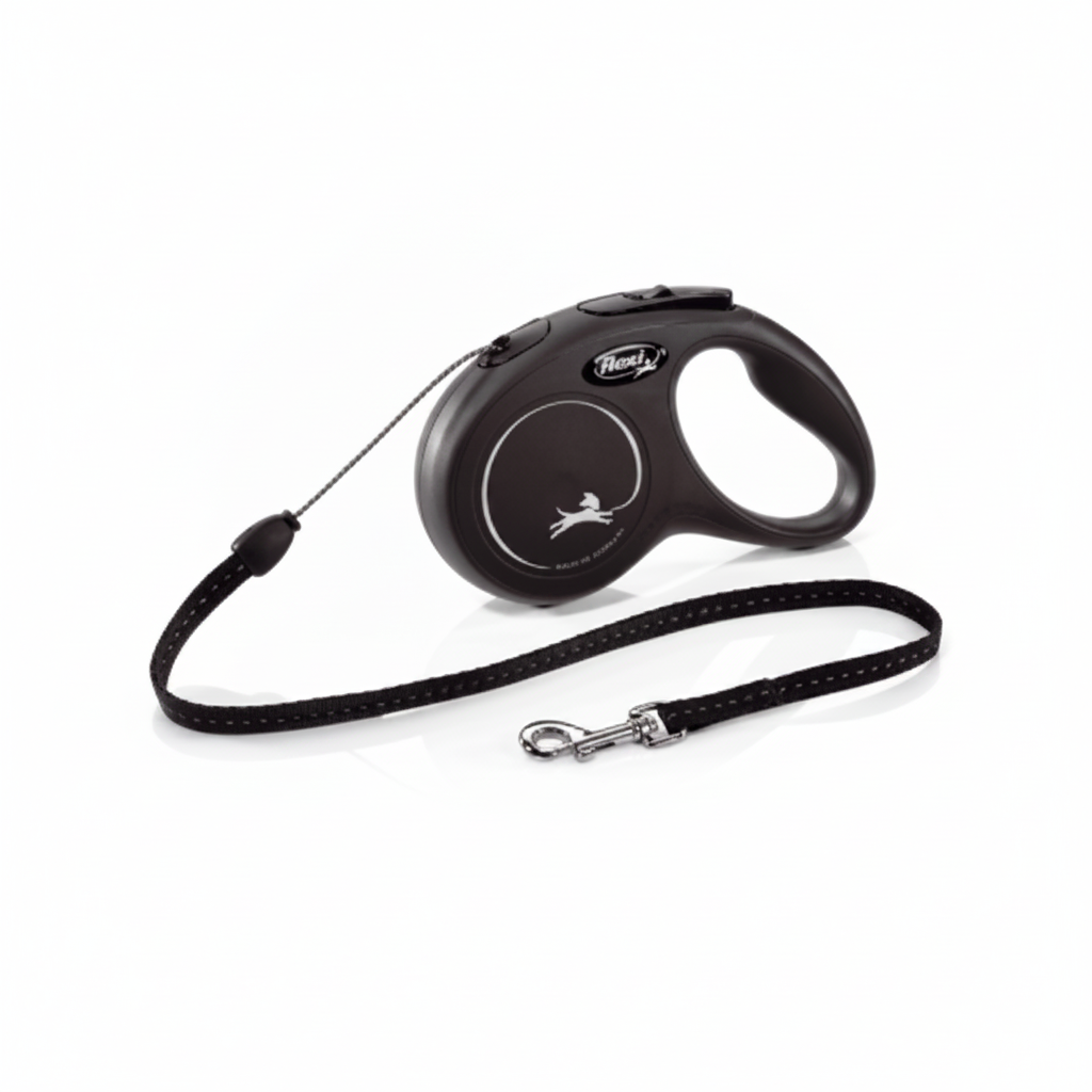 FLEXI New Classic Cord Black, Small, 5 m