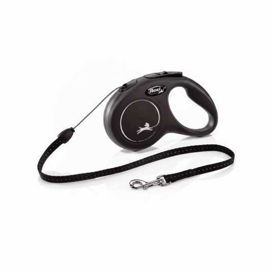FLEXI New Classic Cord Black, Small, 5 m
