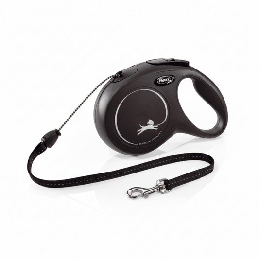 FLEXI New Classic Cord Black, Medium, 8 m