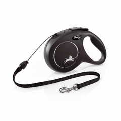 FLEXI New Classic Cord Black, Medium, 8 m