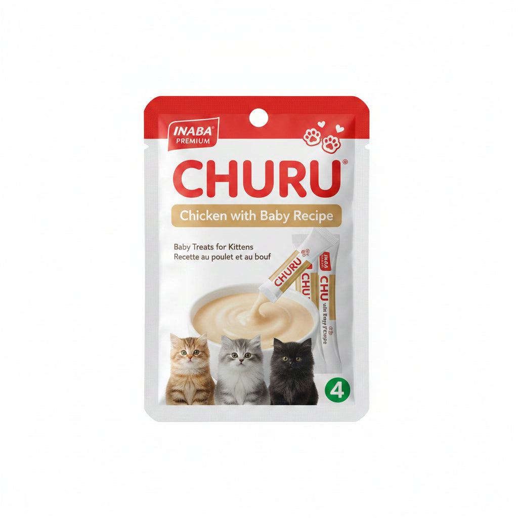 Inaba Churu Chicken with Cheese & Beef Recipe 4pcs/pack – 56g