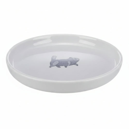 Trixie Ceramic Bowl Flat & Wide for Cats GREY - 23CM