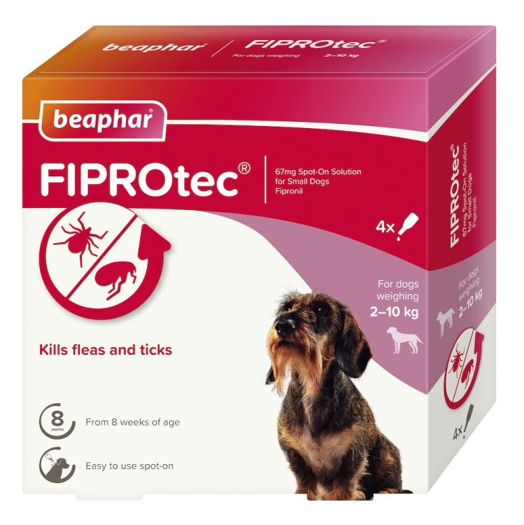 Beaphar Fiprotec for Small Dog, 4 Pipettes