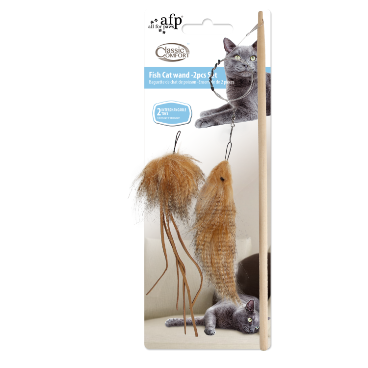 All For Paws Classic Comfort - Fish Cat Wand - Set