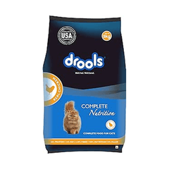 Drools Adult Dry Cat Food, Chicken, 3 Kg | 100% Nutritious Diet With Real Chicken, Hairball Control, Taurine For Heart & Vision, Omega 3 & 6 For Healthy Skin & Coat, Supports Digestion & Immunity - SNH Packing