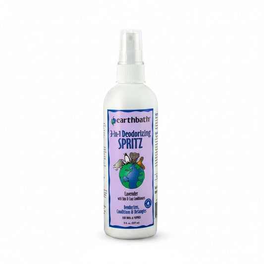 earthbath® 3-IN-1 Deodorizing Spritz, Lavender with Skin & Coat Conditioners, Made in USA, 8 oz pump spray - SNH Packing