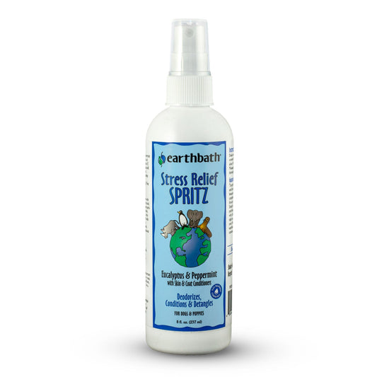 Earthbath® Stress Relief Spritz, Eucalyptus & Peppermint with Skin & Coat Conditioners, Made in USA, 8 oz pump spray