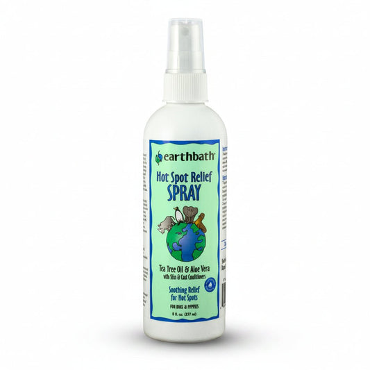 earthbath Hot Spot Relief Spray, Tea Tree Oil & Aloe Vera, Made in USA, 8 oz pump spray - SNH Packing