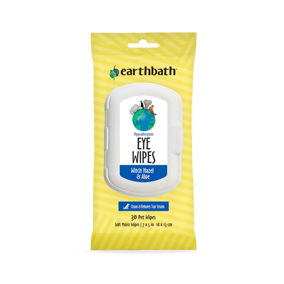 Earthbath Hypoallergenic Eye Wipes (Witch Hazel & Aloe) 30 Wipes - SNH Packing