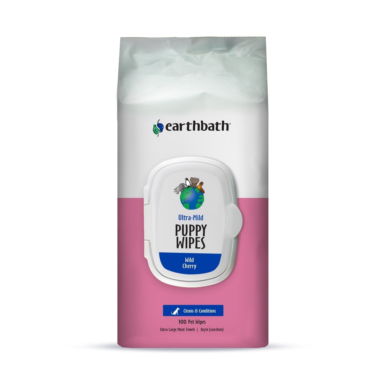 Earthbath Ultra-Mild Puppy Wipes Wild Cherry 100ct - SNH Packing