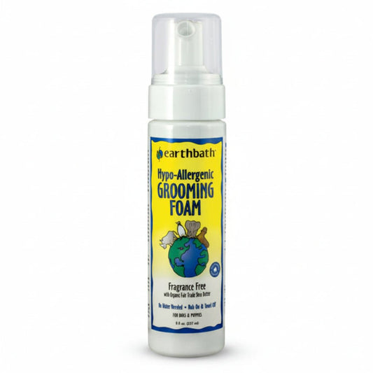 earthbath Waterless Grooming Foam for Dogs & Puppies, Hypo-Allergenic & Fragrance Free, Made in USA, 8 oz pump - SNH Packing