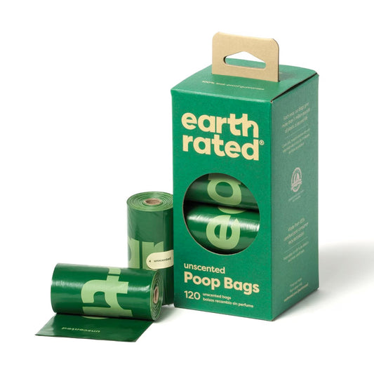 Earth Rated Dog Poop Bags Refill Rolls 120 BAGS