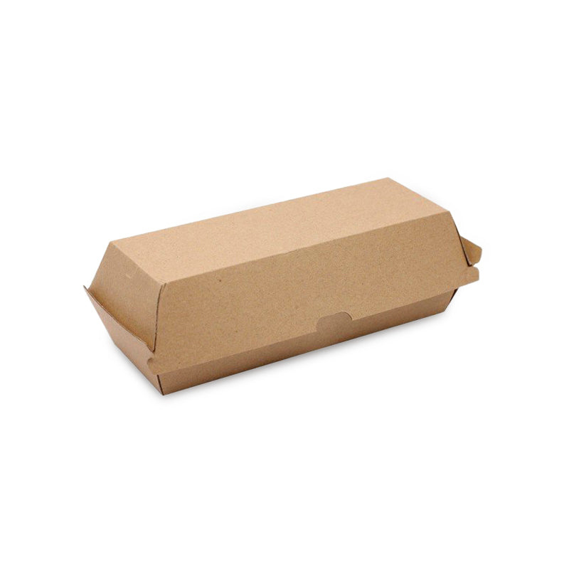 Endura Hotdog Box Brown Kraft Eco Friendly Takeaway