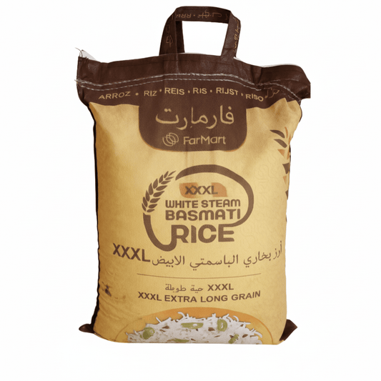Farmart Basmati Steam Rice XXXL Long Grain 10KG - SNH Packing