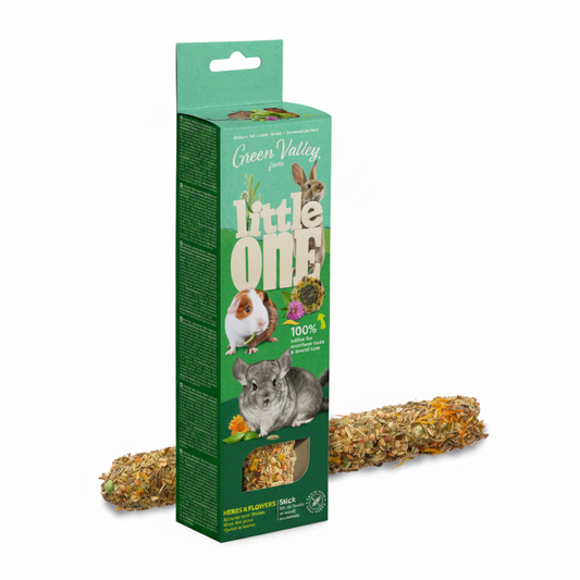 Little One Green Valley Fully edible grain free stick for small mammals with herbs and flowers 1x160g