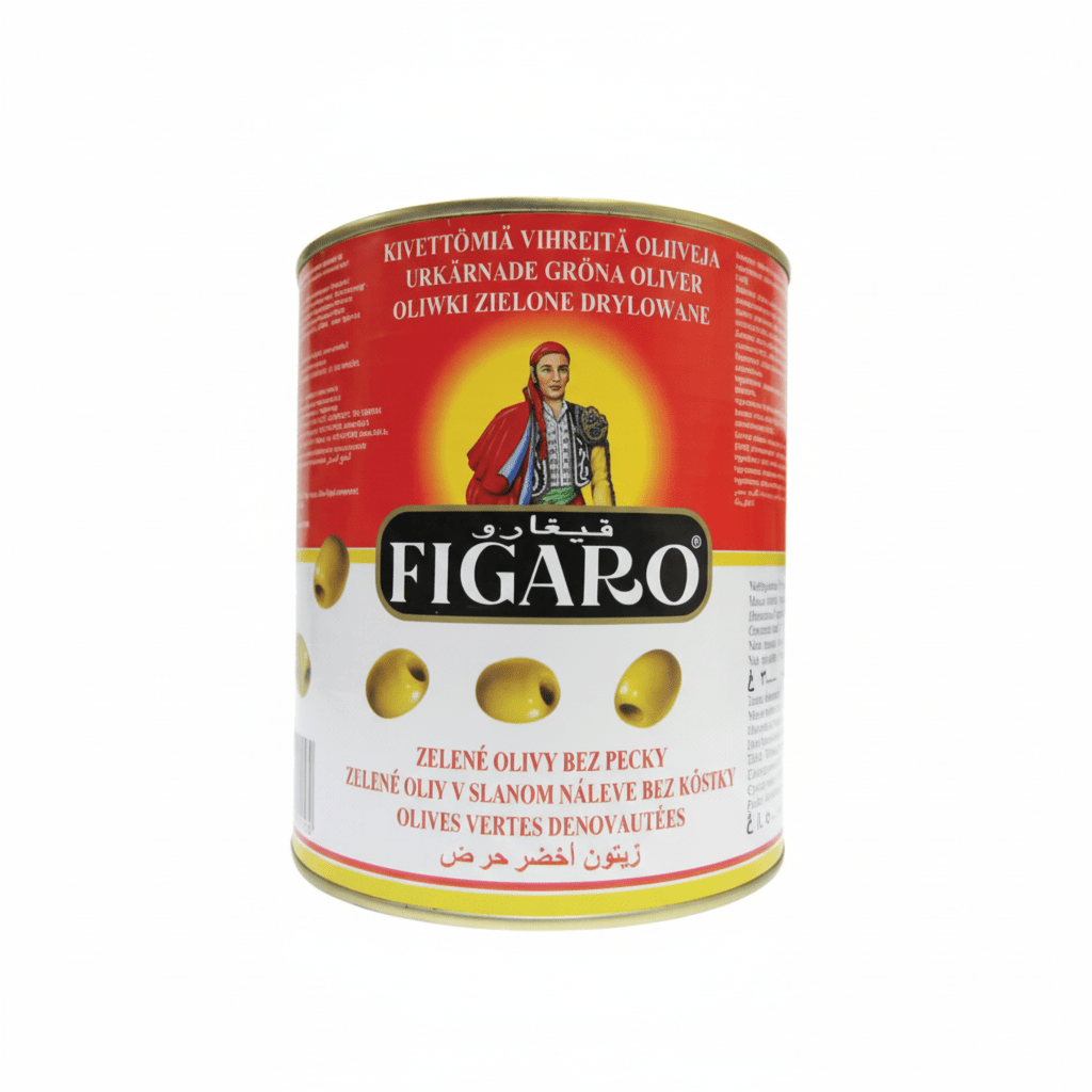 FIGARO GREEN PITTED OLIVES 3KG - SNH Packing