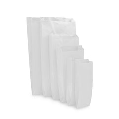 Flat Bottom Paper Bags 4KG Brown White Kraft Takeaway - SNH Packing