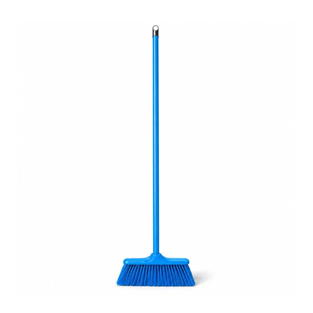 Floor Cleaning Broom With Stick - Blue Brush with Handle - SNH Packing