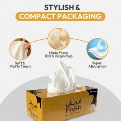 Fresh Facial Tissue 150 Sheets 2 Ply Soft Absorbent 5 Boxes - SNH Packing